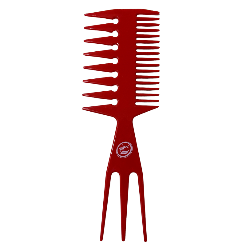 Rolda Multi-Style Barber Fish Comb - Rojo