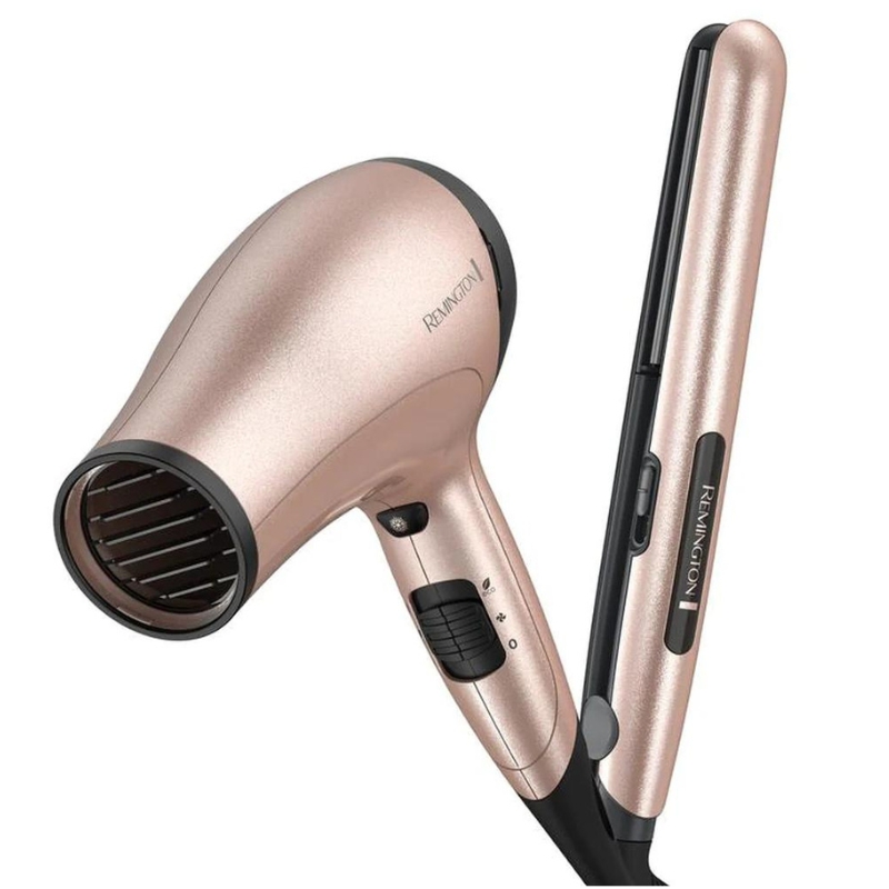 Combo De Plancha + Secadora Rose Gold Remington