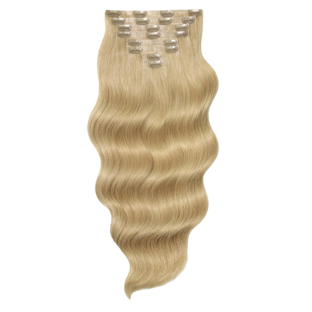 Extension Caramel - 22&quot; de Clip (Cabello Virgen, Real)