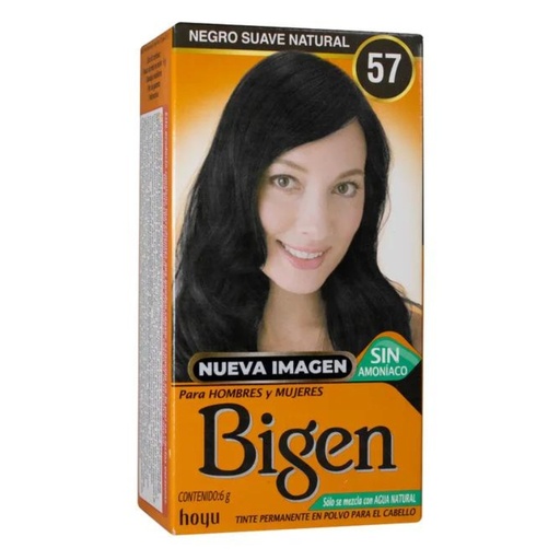 [D57] Tinte 57 Bigen en Polvo Negro Suave Natural