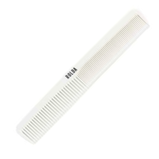 [CFC-71239WH] Peine Rolda Barber Comb 7&quot;- Blanco