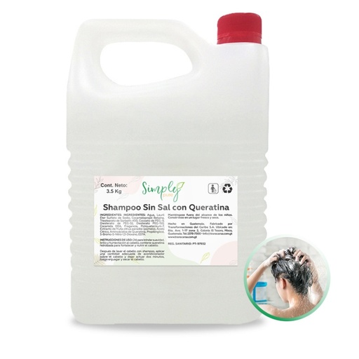 [819] Shampoo Simply con Queratina (Sin Sal)