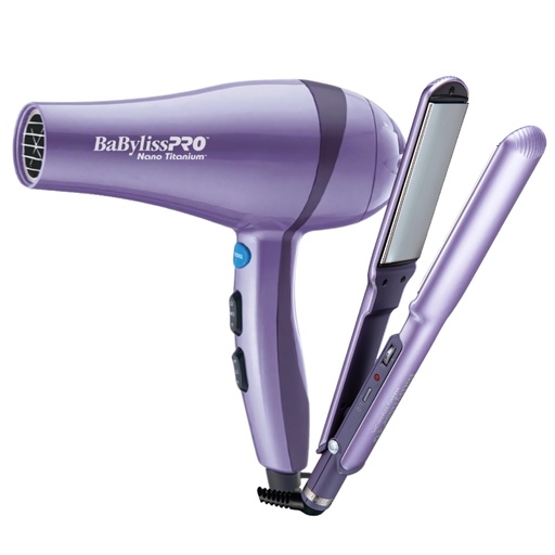 [BNTLVPP72UX] Combo Babylisspro Lavanda Plancha 1 1/2&quot; + Secadora