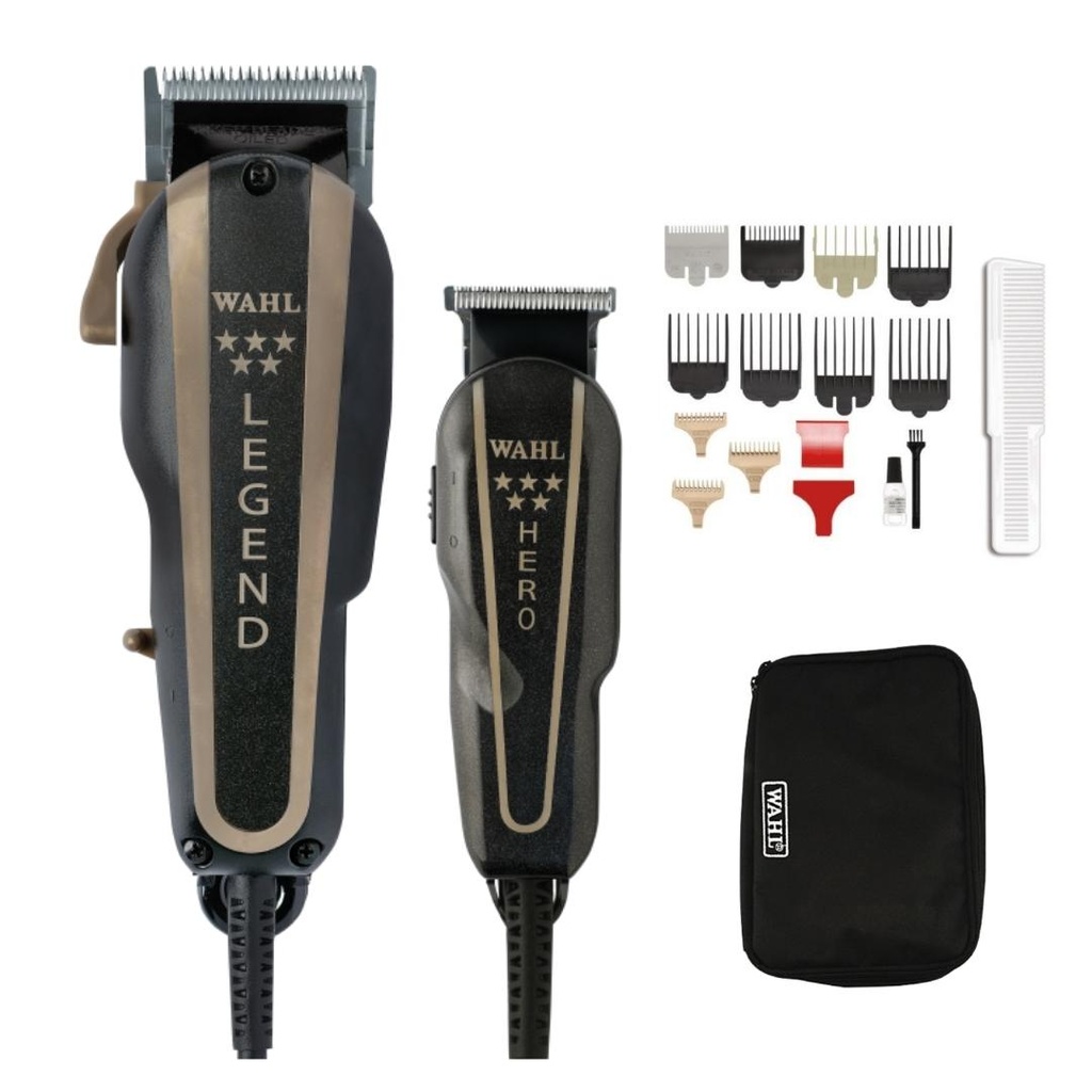 Combo Wahl Barber (Legend + Hero Con ESTUCHE NEGRO)