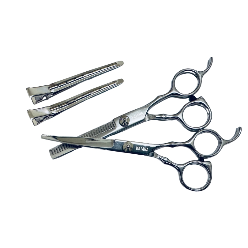 Kit Tijeras + Pelicanos Katana Silver Screw 2CR 6&quot;