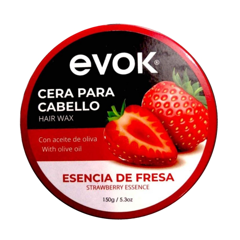 Cera para Cabello Hair Wax Esencia de Fresa Evok