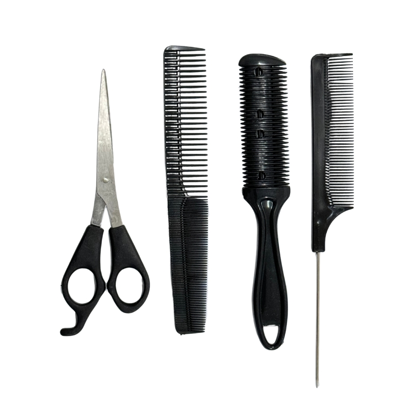 Set de 3 peines + Tijera Negra VEPA