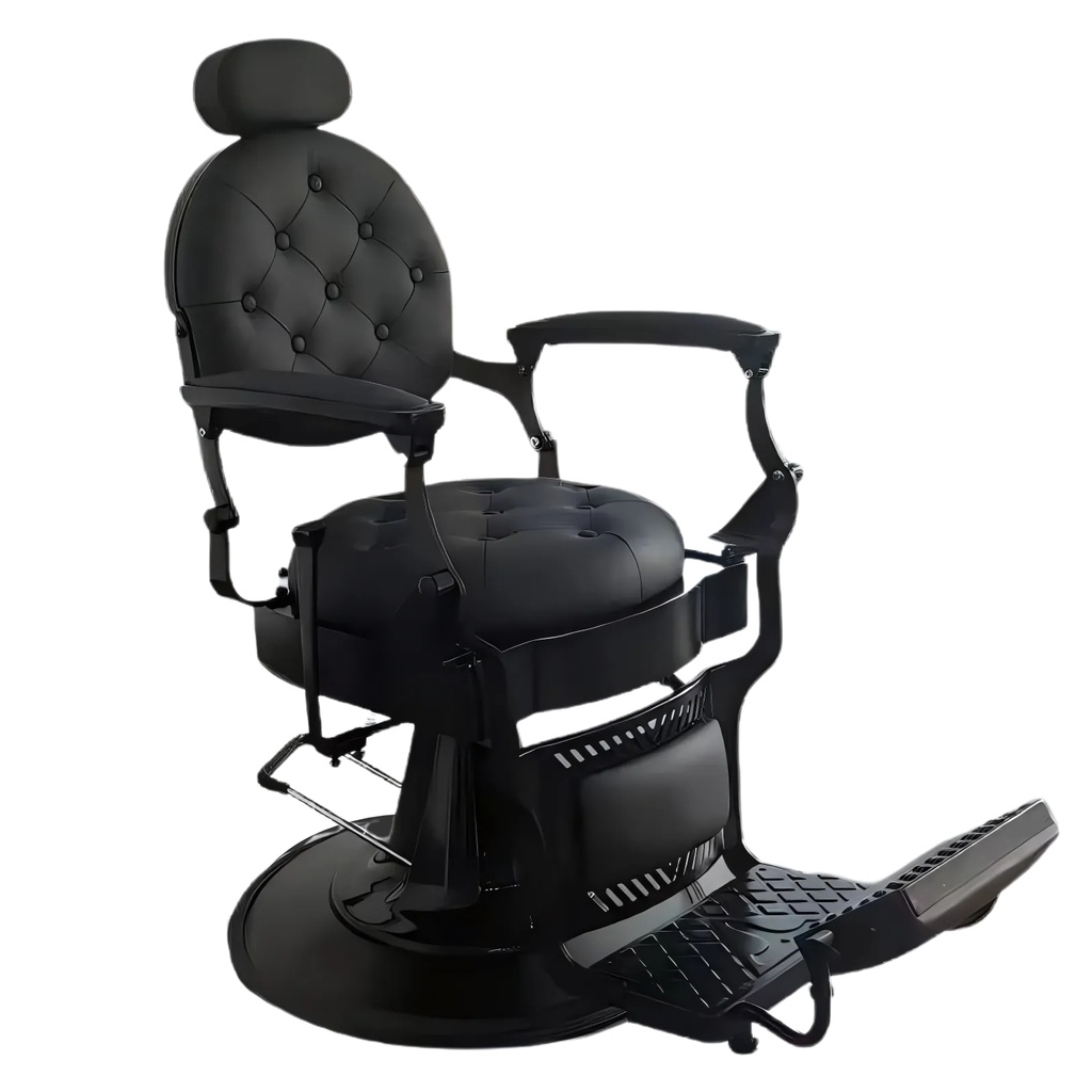 Sillon de Barbero Vintage Negro Matte B-9327C Beauty Furniture