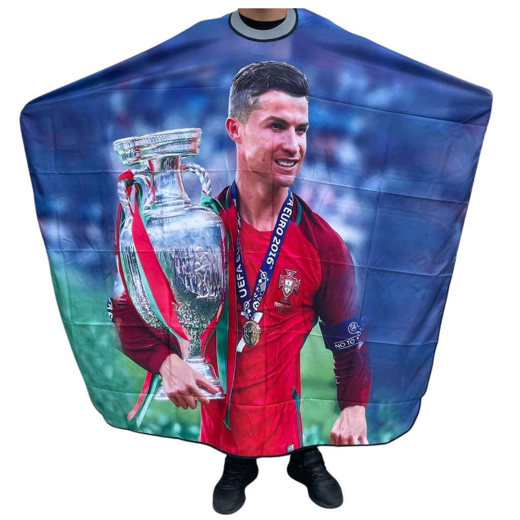 Capa De Barbería Estampada de Cristiano Ronaldo