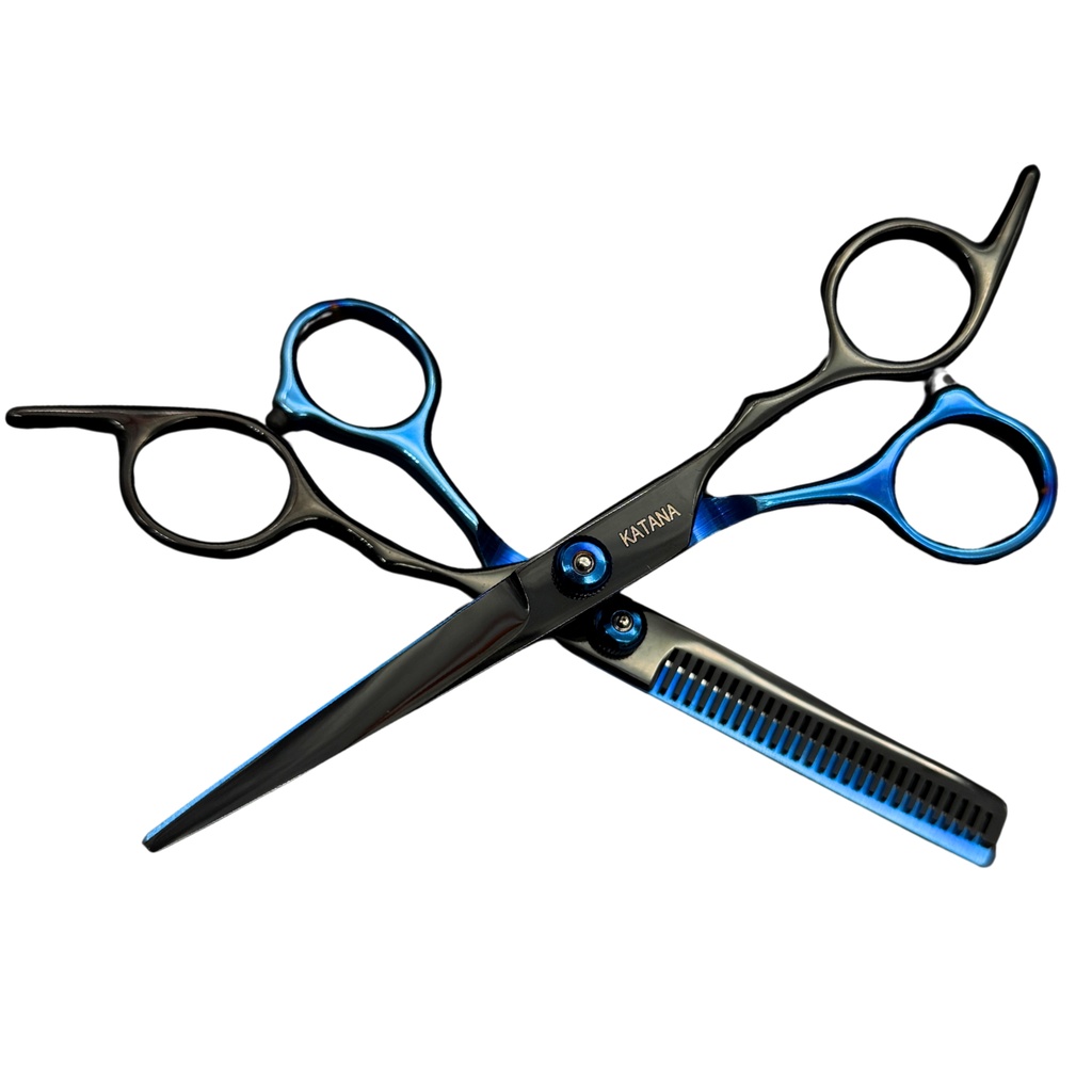 Kit de Tijeras Katana Black/Blue Screw 2CR 6&quot;