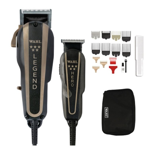[08180US] Combo Wahl Barber (Legend + Hero Con ESTUCHE NEGRO)