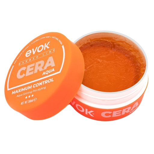 [HW-R-ORANGE] Cera Aqua para Cabello Maximum Control Naranja Evok