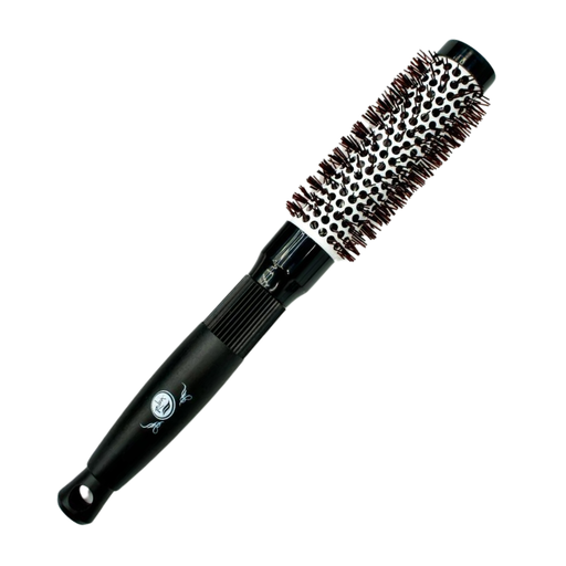 [WB851-25] Cepillo Redondo Rolda Blanco con Negro Round Hair Brush - 25mm