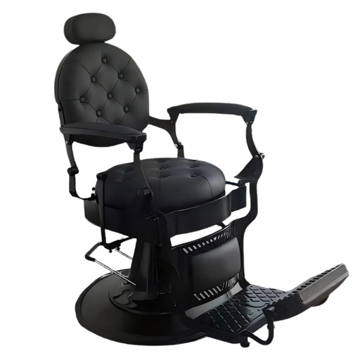 [B-9327C] Sillon de Barbero Vintage Negro Matte B-9327C Beauty Furniture