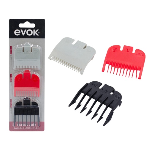 [BB1013] Peinetas para Maquina 3 piezas Evok BB1013