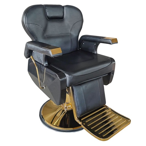 [B-9250G] Silla Togo Hidráulica Reclinable Negra/Dorada Beauty Furniture