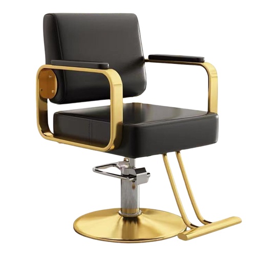 [ZY-001] Silla Sidney Reclinable Negra/Dorada Beauty Furniture