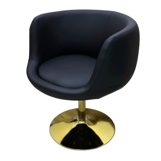 [ZY-004] Silla Coquette Negra/Dorada Beauty Furniture