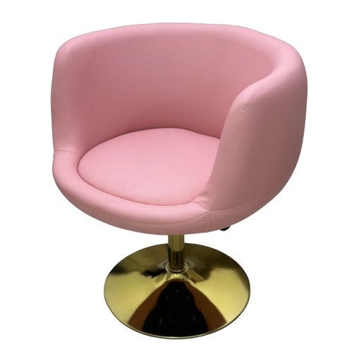 [ZY-006] Silla Coquette Rosada/Dorada Beauty Furniture