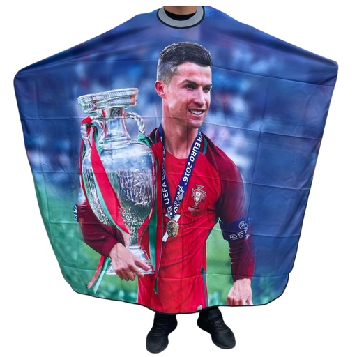 [717361] Capa De Barbería Estampada de Cristiano Ronaldo